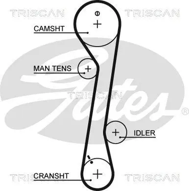 Handler.Part Timing belt set TRISCAN 864743010 2