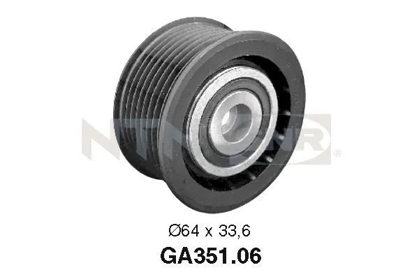 Handler.Part Tensioner pulley, v-ribbed belt SNR GA35106 1