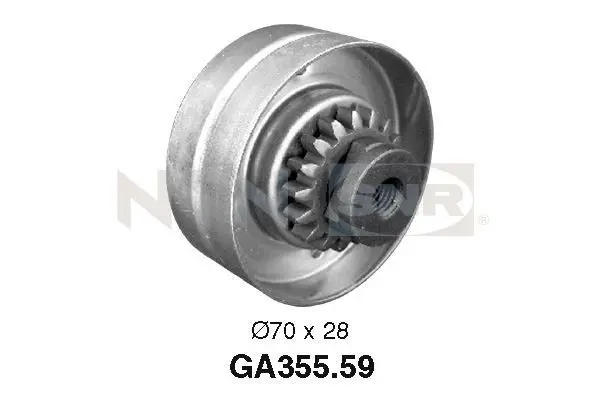 Handler.Part Tensioner pulley, v-ribbed belt SNR GA35559 1