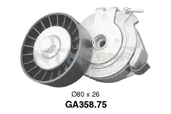 Handler.Part Tensioner pulley, v-ribbed belt SNR GA35875 1