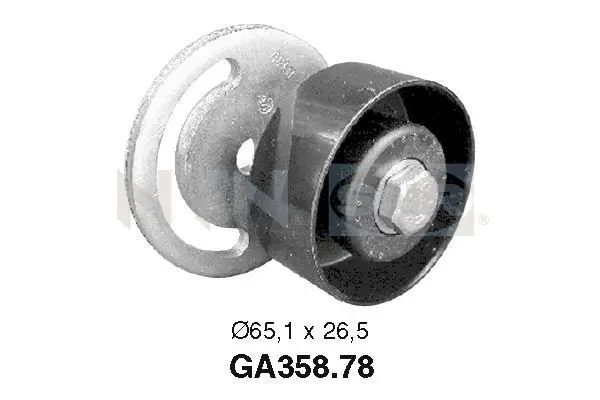 Handler.Part Tensioner pulley, v-ribbed belt SNR GA35878 1