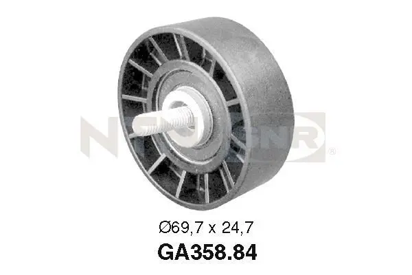 Handler.Part Tensioner pulley, v-ribbed belt SNR GA35884 1