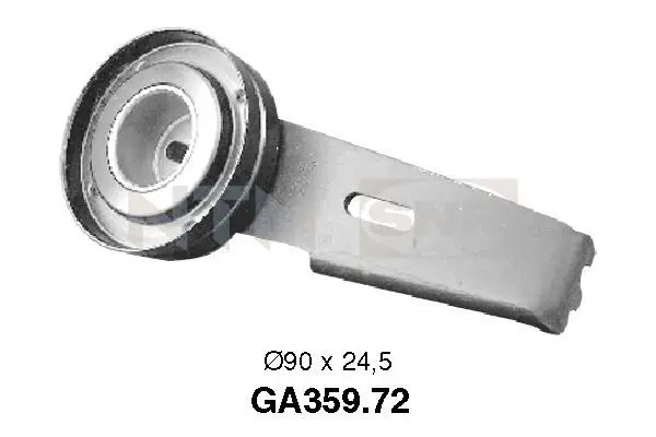 Handler.Part Tensioner pulley, v-ribbed belt SNR GA35972 1