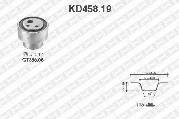 Handler.Part Timing belt set SNR KD45819 1