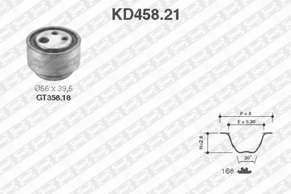 Handler.Part Timing belt set SNR KD45821 1