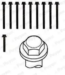 Handler.Part Bolt kit, cylinder head PAYEN HBS297 2