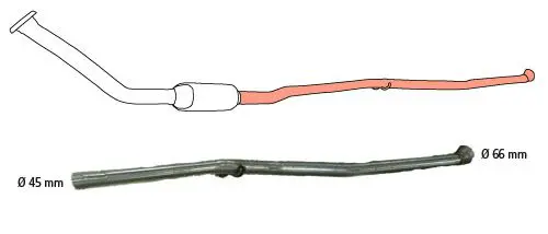 Handler.Part Repair pipe, catalytic converter HJS 91228052 1