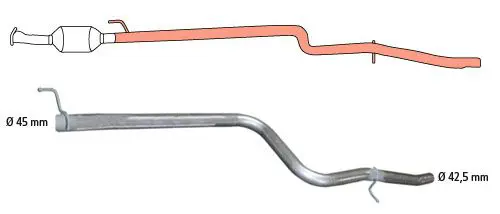 Handler.Part Repair pipe, catalytic converter HJS 91321509 1