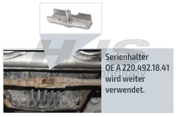 Handler.Part Holder, exhaust system HJS 82134355 3