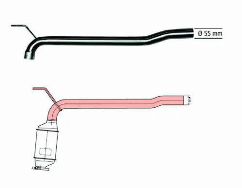 Handler.Part Repair pipe, catalytic converter HJS 91111503 1