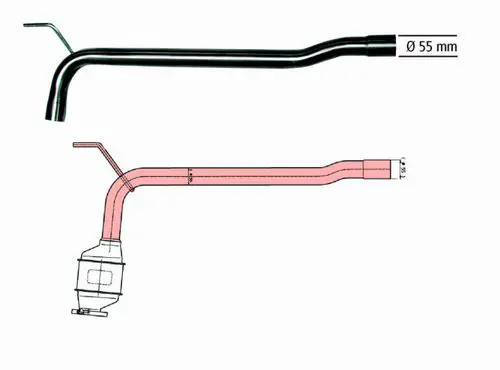 Handler.Part Repair pipe, catalytic converter HJS 91111504 1