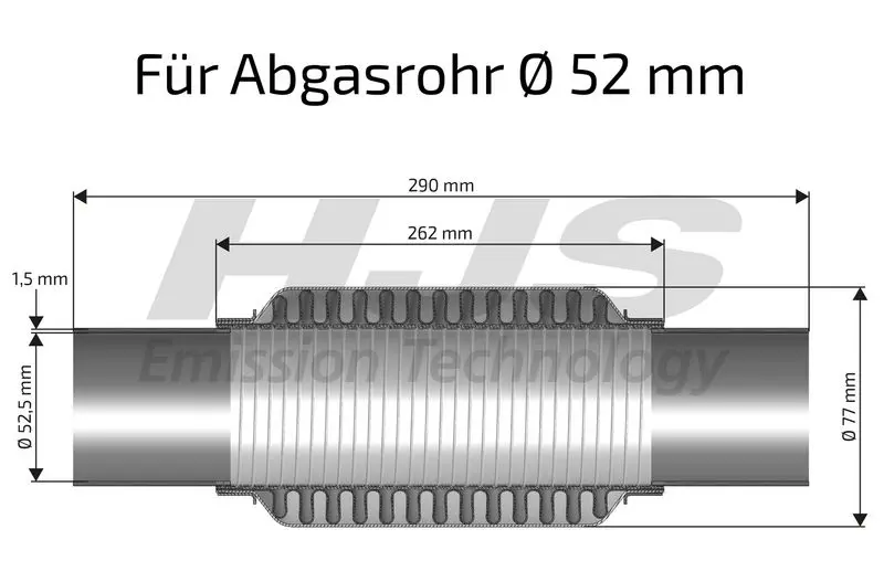 Handler.Part Flex hose, exhaust system HJS 83008544 2