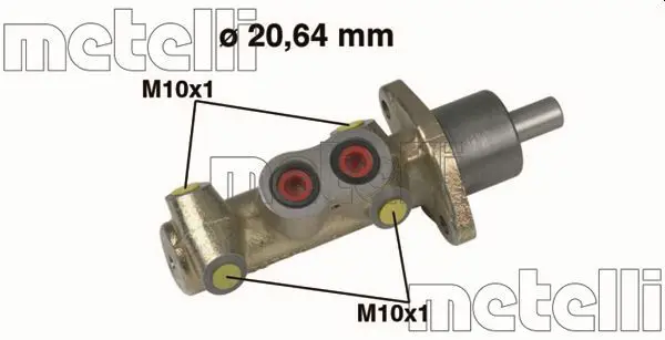 Handler.Part Brake master cylinder METELLI 050461 1