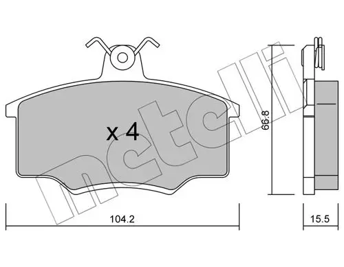 Handler.Part Brake pad set, disc brake METELLI 2200241 1