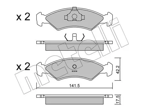 Handler.Part Brake pad set, disc brake METELLI 2200430 1