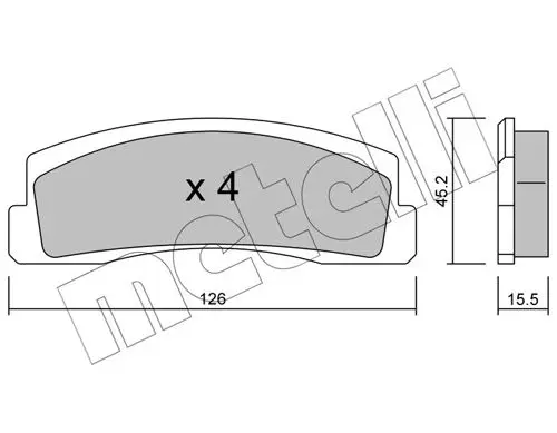 Handler.Part Brake pad set, disc brake METELLI 2200460 1