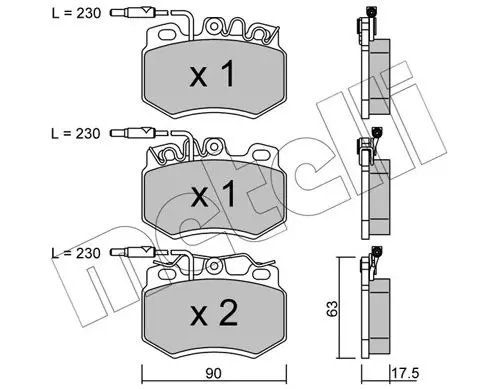 Handler.Part Brake pad set, disc brake METELLI 2200490 1