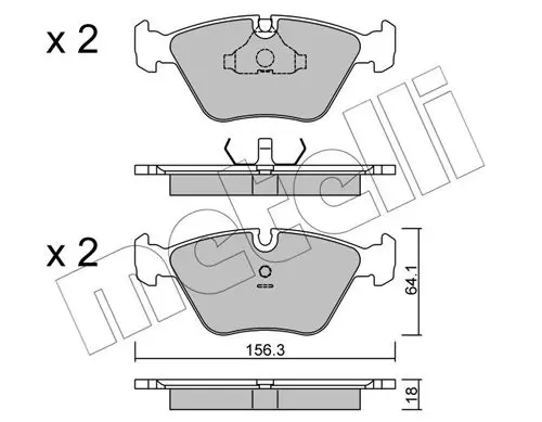 Handler.Part Brake pad set, disc brake METELLI 2201222 1