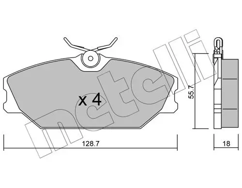 Handler.Part Brake pad set, disc brake METELLI 2201422 1