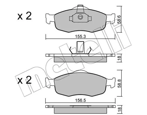 Handler.Part Brake pad set, disc brake METELLI 2201460 1