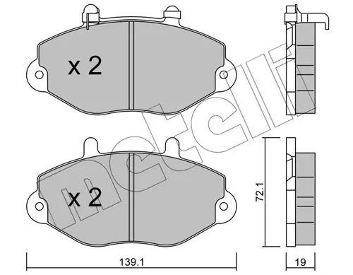 Handler.Part Brake pad set, disc brake METELLI 2201951 1