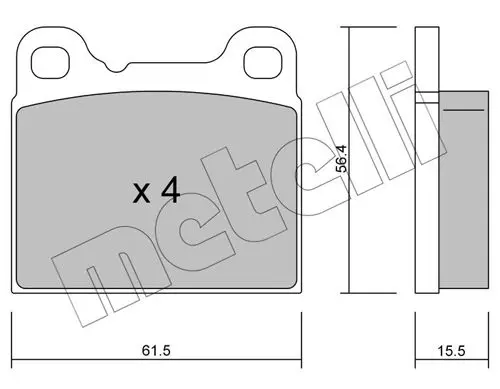 Handler.Part Brake pad set, disc brake METELLI 2202000 1