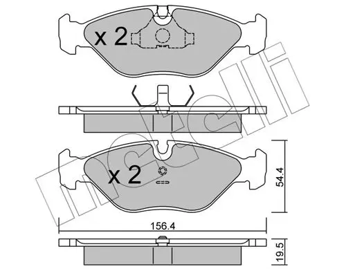 Handler.Part Brake pad set, disc brake METELLI 2202090 1