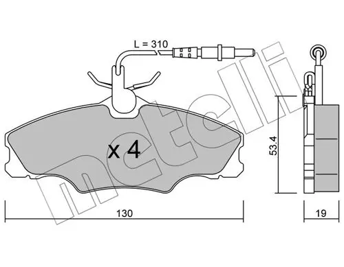 Handler.Part Brake pad set, disc brake METELLI 2202130 1