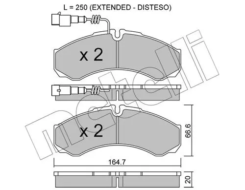 Handler.Part Brake pad set, disc brake METELLI 2202129 1