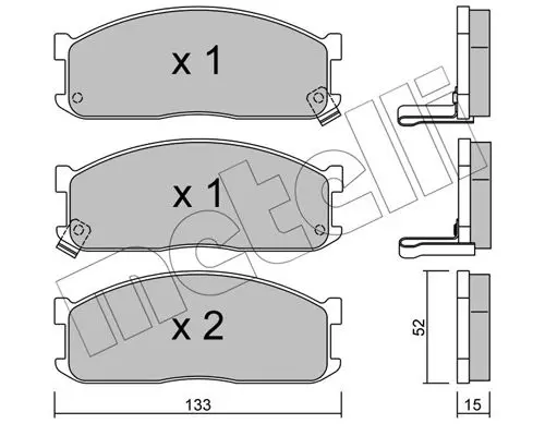 Handler.Part Brake pad set, disc brake METELLI 2202321 1