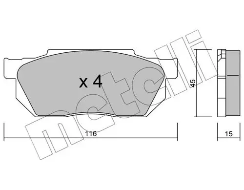 Handler.Part Brake pad set, disc brake METELLI 2202470 1