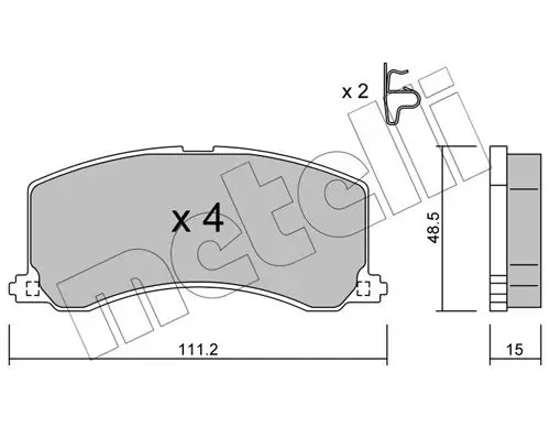 Handler.Part Brake pad set, disc brake METELLI 2202480 1