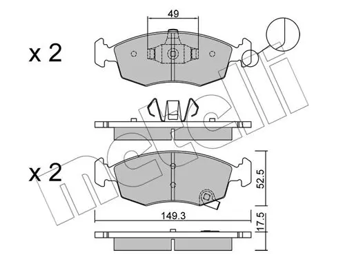 Handler.Part Brake pad set, disc brake METELLI 2202745 1