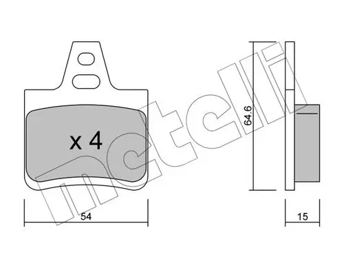 Handler.Part Brake pad set, disc brake METELLI 2202850 1