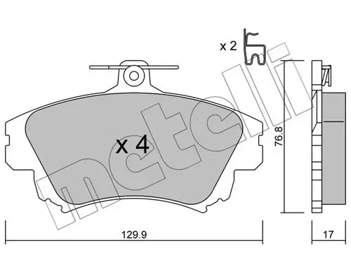 Handler.Part Brake pad set, disc brake METELLI 2202860 1