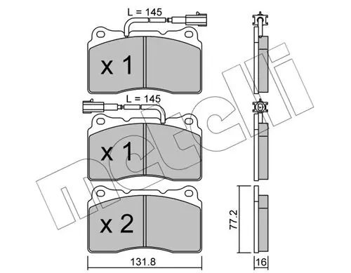 Handler.Part Brake pad set, disc brake METELLI 2202880 1