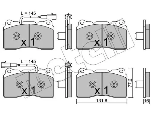 Handler.Part Brake pad set, disc brake METELLI 2202886 1