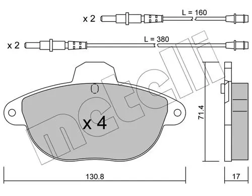 Handler.Part Brake pad set, disc brake METELLI 2202900 1