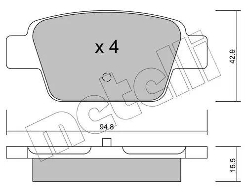 Handler.Part Brake pad set, disc brake METELLI 2203230 1