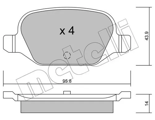 Handler.Part Brake pad set, disc brake METELLI 2203240 1