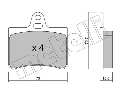 Handler.Part Brake pad set, disc brake METELLI 2203330 1