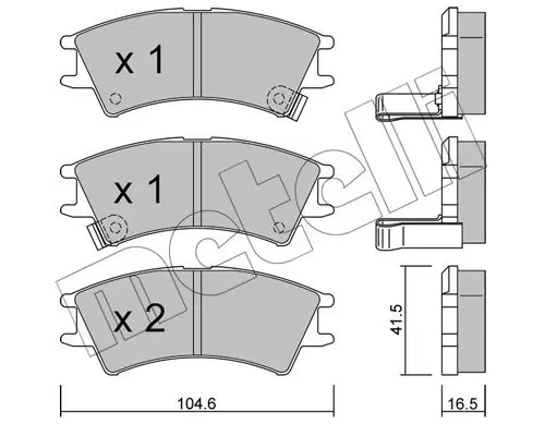 Handler.Part Brake pad set, disc brake METELLI 2203610 1