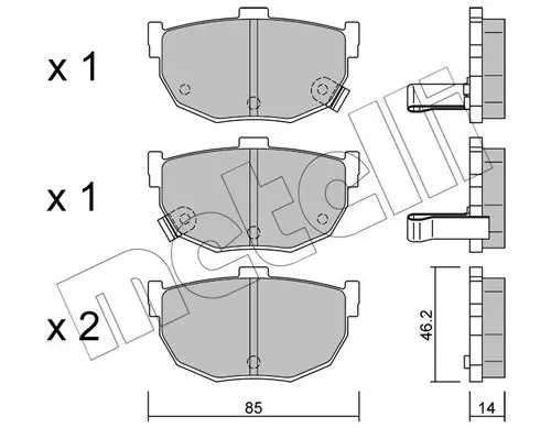 Handler.Part Brake pad set, disc brake METELLI 2203620 1