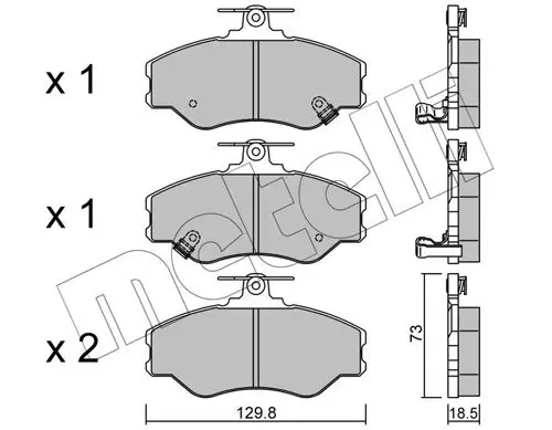 Handler.Part Brake pad set, disc brake METELLI 2203660 1