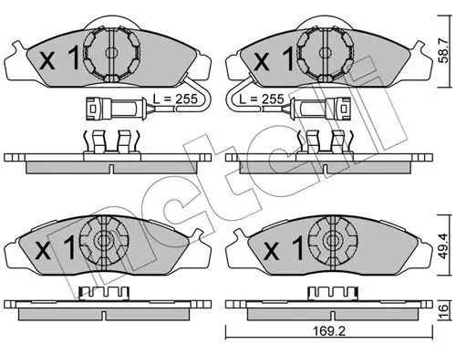 Handler.Part Brake pad set, disc brake METELLI 2203680 1