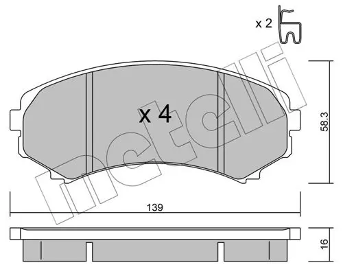 Handler.Part Brake pad set, disc brake METELLI 2203990 1