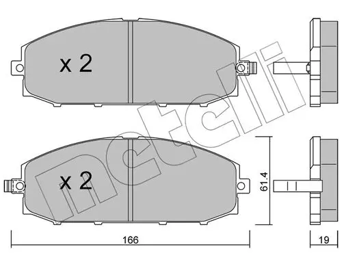 Handler.Part Brake pad set, disc brake METELLI 2204070 1