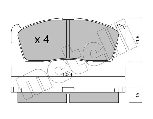 Handler.Part Brake pad set, disc brake METELLI 2204390 1