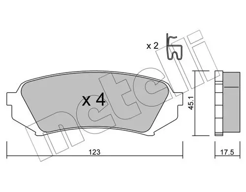 Handler.Part Brake pad set, disc brake METELLI 2204530 1