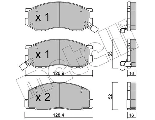 Handler.Part Brake pad set, disc brake METELLI 2204550 1